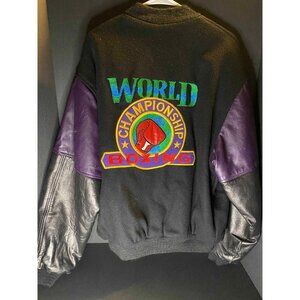 VTG HBO SPORTS World Championship Boxing Mens XL Letterman Jacket Made in USA